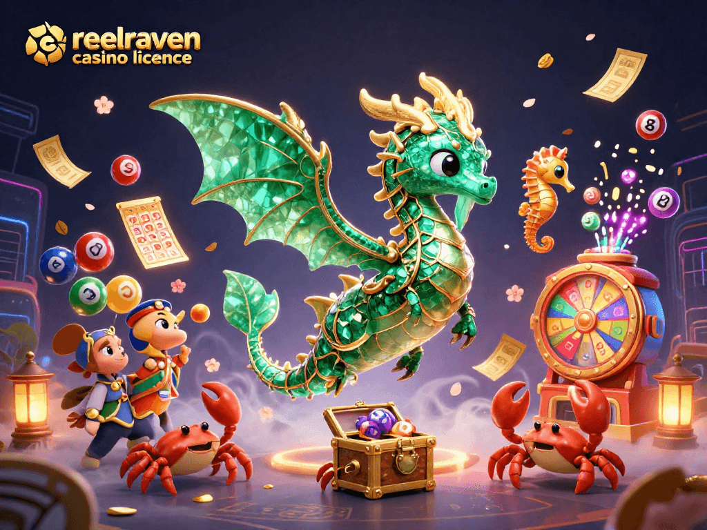 Un aperçu fascinant de la licence de ReelRaven casino, illustrant la sécurité et l'authenticité des jeux.