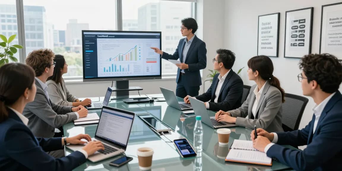 Team discussing Lead Roedl strategies in a modern conference room.