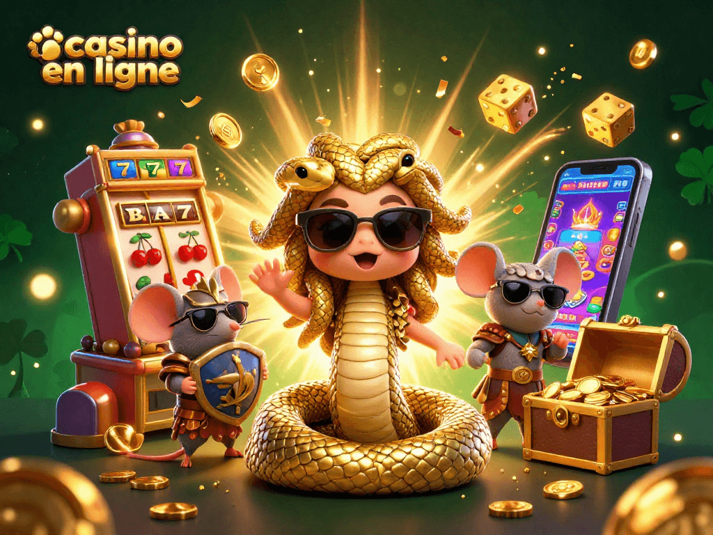Profitez de jeux variés et de jackpots dans ce casino en ligne animé.