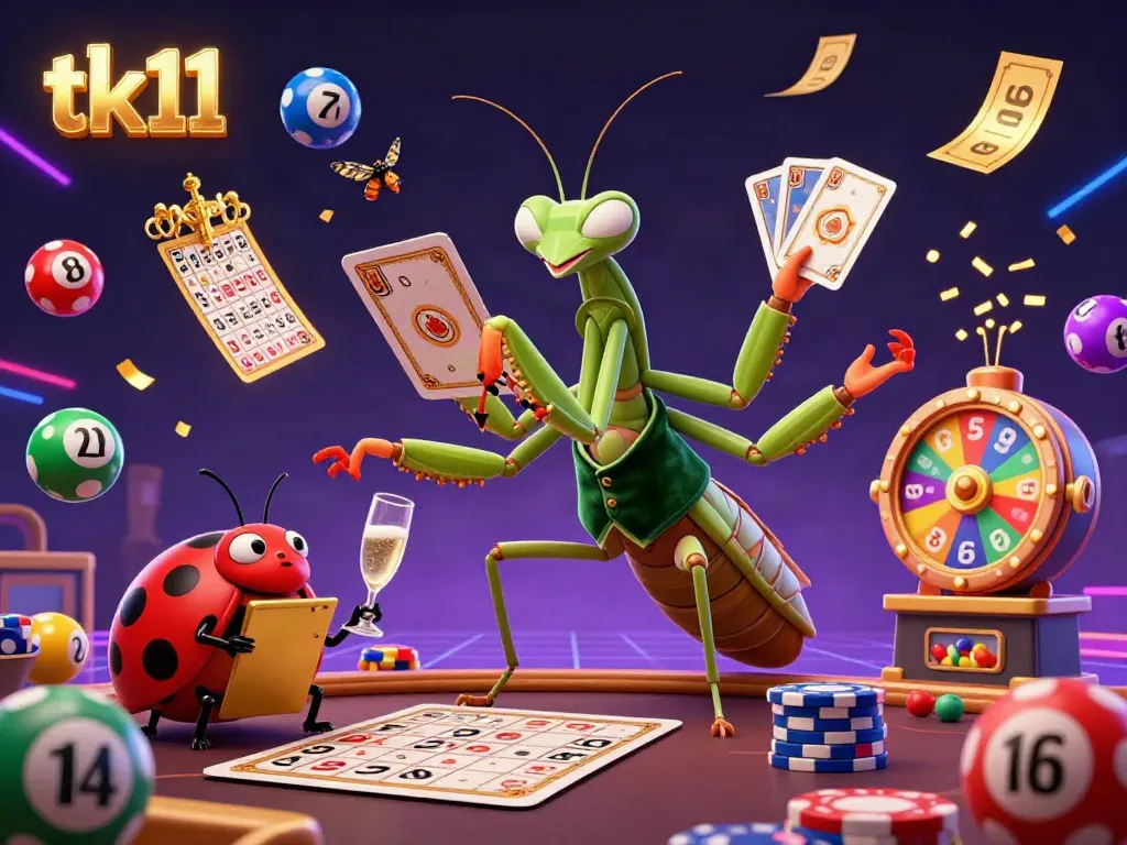 Experience the thrilling tk11 game with vibrant characters and dynamic casino action all around.